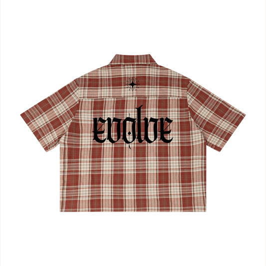 Evolve Boxy Cropped Flannel - Desert